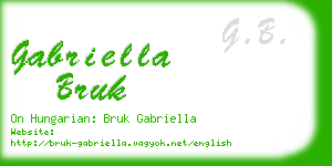 gabriella bruk business card